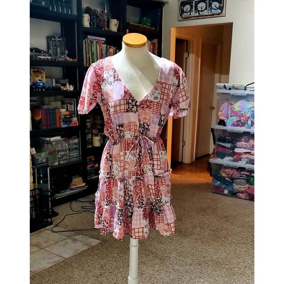 CHARLOTTE RUSSE WOMENS PEASANT DRESS - Picture 1 of 3